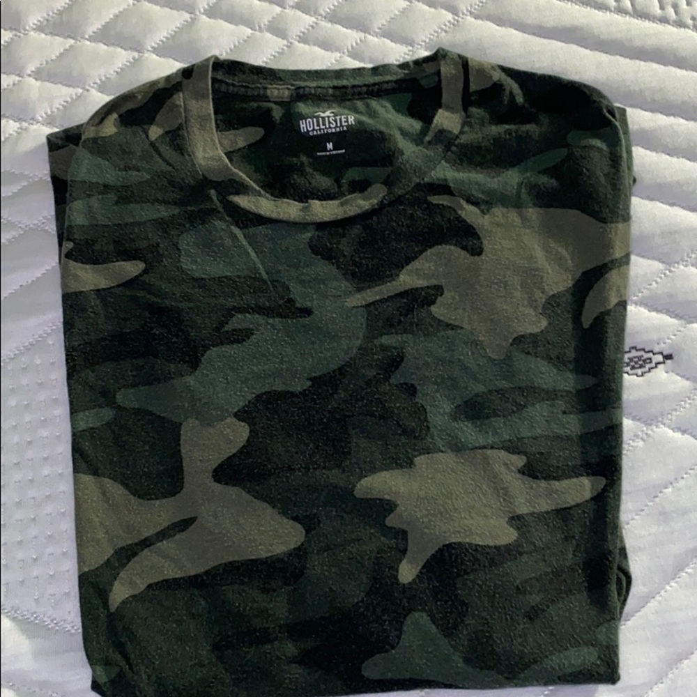 Green Camo Long Sleeve T-shirt from Hollister